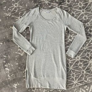 Splendid Size S NWOT long sleeved grey sweater t-shirt dress, never worn
